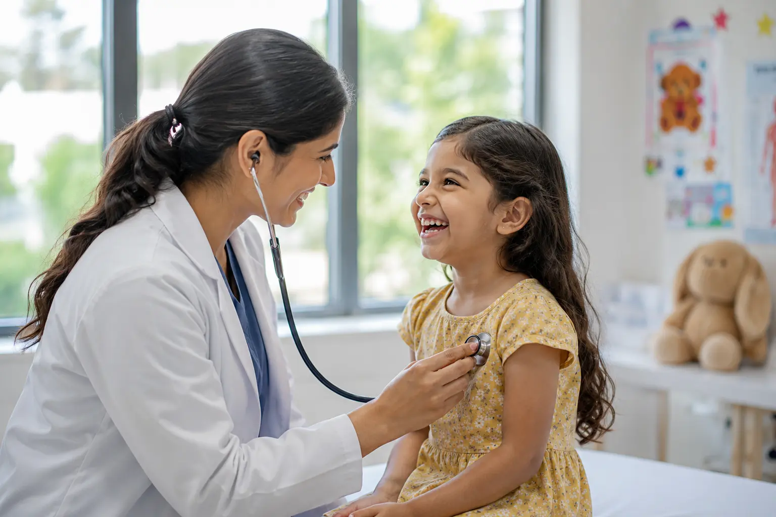 Parent and child booking a consultation with a pediatrician near HiTech City