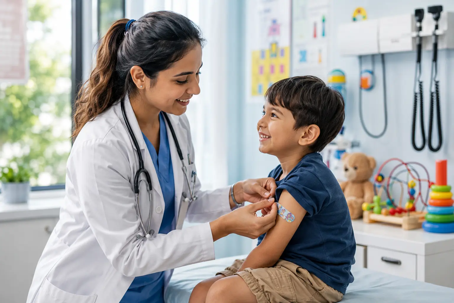 Best child specialist near HiTech City with a young patient